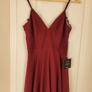Brand new burgundy Lace Button Back Maxi Dress